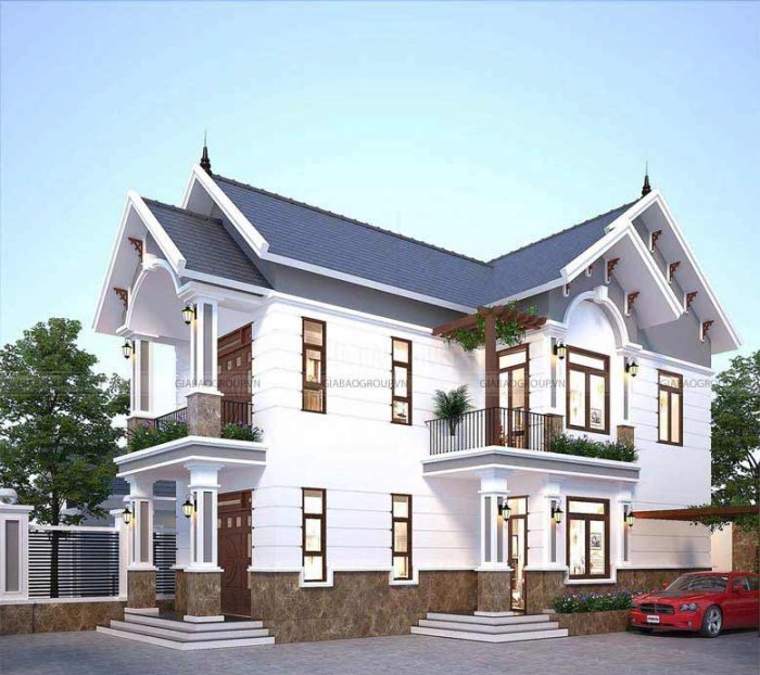 300 Mẫu biệt thư vườn đẹp 1 lầu 2 tầng đẹp xây năm 2023